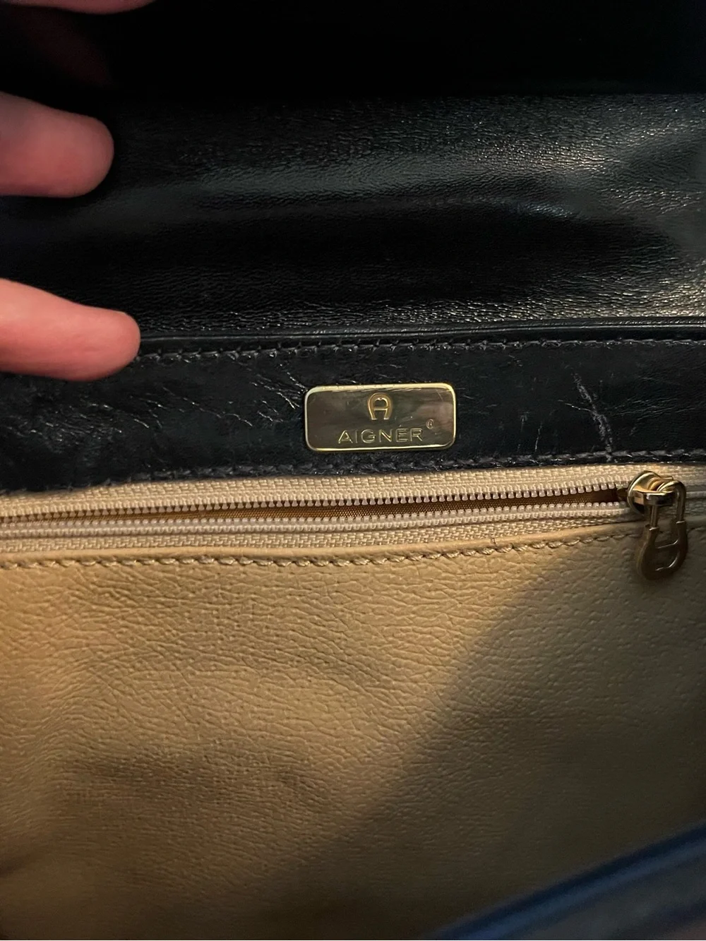 Etienne Aigner Black Leather Saddle Crossbody Bag